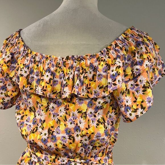 Floral Off-Shoulder mini Romper size small - Picture 9 of 14